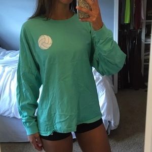 Long-sleeve Volleyball Aqua Tee